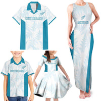 Custom New Zealand Silver Fern Football Family Matching Tank Maxi Dress and Hawaiian Shirt Come On All White LT14 - Polynesian Pride