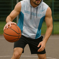 Custom New Zealand Silver Fern Football Sleeveless Hoodie Come On All White - Polynesian Pride