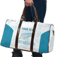 Custom New Zealand Silver Fern Football Travel Bag Come On All White - Polynesian Pride