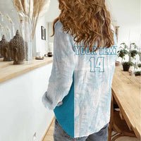 Custom New Zealand Silver Fern Football Women Casual Shirt Come On All White LT14 - Polynesian Pride