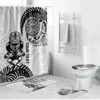 Custom Aotearoa Football Bathroom Set NZ Maori Tiki Go Champions LT14 Bathroom Set (4 pcs) White - Polynesian Pride
