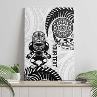 Custom Aotearoa Football Canvas Wall Art NZ Maori Tiki Go Champions