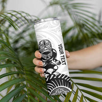 Custom Aotearoa Football Skinny Tumbler NZ Maori Tiki Go Champions LT14 - Polynesian Pride