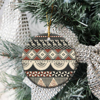 Vintage Bula Fiji Masi Ceramic Ornament Fijian Tapa Cloth LT14 - Polynesian Pride