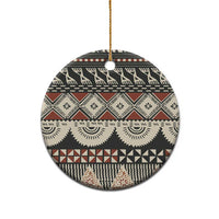 Vintage Bula Fiji Masi Ceramic Ornament Fijian Tapa Cloth LT14 - Polynesian Pride