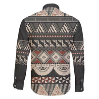 Vintage Bula Fiji Masi Family Matching Tank Maxi Dress and Hawaiian Shirt Fijian Tapa Cloth LT14 - Polynesian Pride