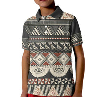 Vintage Bula Fiji Masi Kid Polo Shirt Fijian Tapa Cloth - Polynesian Pride
