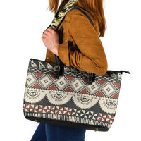 Vintage Bula Fiji Masi Leather Tote Bag Fijian Tapa Cloth - Polynesian Pride