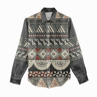 Vintage Bula Fiji Masi Women Casual Shirt Fijian Tapa Cloth - Polynesian Pride