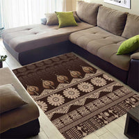 Bula Fiji Iri ni Meke Area Rug Kuvui Fijian Masi - Polynesian Pride