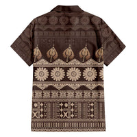 Bula Fiji Iri ni Meke Family Matching Short Sleeve Bodycon Dress and Hawaiian Shirt Kuvui Fijian Masi LT14 - Polynesian Pride