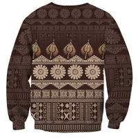 Bula Fiji Iri ni Meke Sweatshirt Kuvui Fijian Masi LT14 - Polynesian Pride