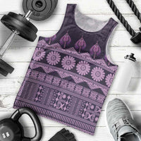 Bula Fiji Iri ni Meke Men Tank Top Lokaloka Fijian Masi - Polynesian Pride