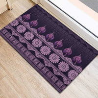 Bula Fiji Iri ni Meke Rubber Doormat Lokaloka Fijian Masi - Polynesian Pride