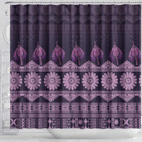 Bula Fiji Iri ni Meke Shower Curtain Lokaloka Fijian Masi - Polynesian Pride