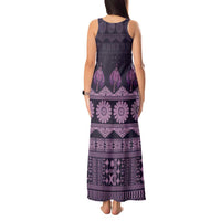 Bula Fiji Iri ni Meke Tank Maxi Dress Lokaloka Fijian Masi LT14 - Polynesian Pride