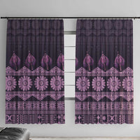 Bula Fiji Iri ni Meke Window Curtain Lokaloka Fijian Masi - Polynesian Pride