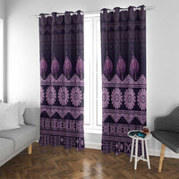 Bula Fiji Iri ni Meke Window Curtain Lokaloka Fijian Masi - Polynesian Pride