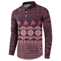 Bula Fiji Iri ni Meke Button Sweatshirt Piqi Fijian Masi - Polynesian Pride