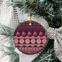 Bula Fiji Iri ni Meke Ceramic Ornament Piqi Fijian Masi - Polynesian Pride