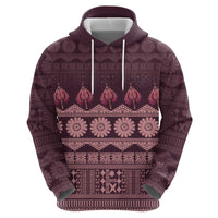 Bula Fiji Iri ni Meke Hoodie Piqi Fijian Masi - Polynesian Pride