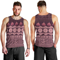 Bula Fiji Iri ni Meke Men Tank Top Piqi Fijian Masi - Polynesian Pride