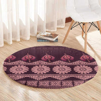 Bula Fiji Iri ni Meke Round Carpet Piqi Fijian Masi - Polynesian Pride