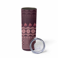 Bula Fiji Iri ni Meke Skinny Tumbler Piqi Fijian Masi LT14 - Polynesian Pride