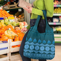 Bula Fiji Iri ni Meke Grocery Bag Karakarawa Fijian Masi - Polynesian Pride