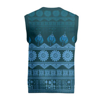 Bula Fiji Iri ni Meke Christmas Knitted V-Neck Vest Karakarawa Fijian Masi LT14 - Polynesian Pride