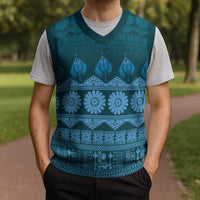 Bula Fiji Iri ni Meke Christmas Knitted V-Neck Vest Karakarawa Fijian Masi LT14 - Polynesian Pride