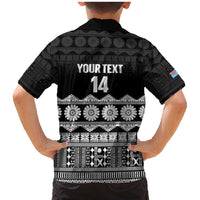 Fiji Tapa Rugby Custom Family Matching Mermaid Dress and Hawaiian Shirt Go Fijiana LT14 - Polynesian Pride