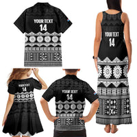 Fiji Tapa Rugby Custom Family Matching Tank Maxi Dress and Hawaiian Shirt Go Fijiana LT14 - Polynesian Pride