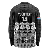 Fiji Tapa Rugby Custom Long Sleeve Shirt Go Fijiana - Polynesian Pride