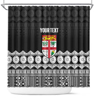 Fiji Tapa Rugby Custom Shower Curtain Go Fijiana - Polynesian Pride