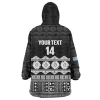 Fiji Tapa Rugby Custom Wearable Blanket Hoodie Go Fijiana - Polynesian Pride