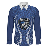 Auckland 2026 Rugby Custom Family Matching Off Shoulder Short Dress and Hawaiian Shirt NZ Maori Silver Fern LT14 Daughter's Dress Blue - Polynesian Pride