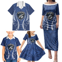 Auckland 2026 Rugby Custom Family Matching Puletasi and Hawaiian Shirt NZ Maori Silver Fern LT14 - Polynesian Pride