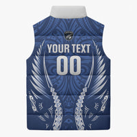 Auckland 2026 Rugby Custom Sleeveless Puffer Jacket NZ Maori Silver Fern LT14 - Polynesian Pride