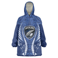 Auckland 2026 Rugby Custom Wearable Blanket Hoodie NZ Maori Silver Fern