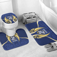 Bay of Plenty 2026 Rugby Custom Bathroom Set NZ Maori Silver Fern LT14 Mat Set Only (3 pcs) One Size Blue - Polynesian Pride