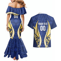 Bay of Plenty 2026 Rugby Custom Couples Matching Mermaid Dress and Hawaiian Shirt NZ Maori Silver Fern LT14 - Polynesian Pride