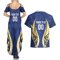 Bay of Plenty 2026 Rugby Custom Couples Matching Summer Maxi Dress and Hawaiian Shirt NZ Maori Silver Fern LT14 - Polynesian Pride