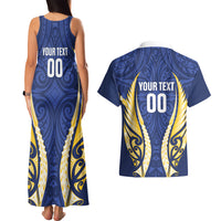 Bay of Plenty 2026 Rugby Custom Couples Matching Tank Maxi Dress and Hawaiian Shirt NZ Maori Silver Fern LT14 - Polynesian Pride