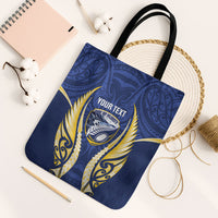 Bay of Plenty 2026 Rugby Custom Tote Bag NZ Maori Silver Fern LT14 Black Strap One Size Blue - Polynesian Pride