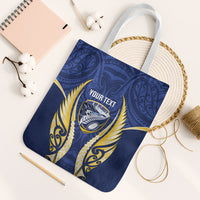 Bay of Plenty 2026 Rugby Custom Tote Bag NZ Maori Silver Fern LT14 White Strap One Size Blue - Polynesian Pride