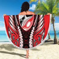 Canterbury 2026 Rugby Custom Beach Blanket NZ Maori Silver Fern