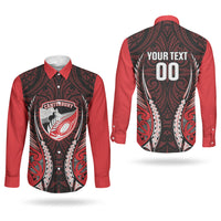 Canterbury 2026 Rugby Custom Couples Matching Tank Maxi Dress and Long Sleeve Button Shirt NZ Maori Silver Fern LT14 - Polynesian Pride