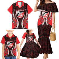 Canterbury 2026 Rugby Custom Family Matching Mermaid Dress and Hawaiian Shirt NZ Maori Silver Fern LT14 - Polynesian Pride