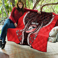 Canterbury 2026 Rugby Custom Quilt NZ Maori Silver Fern
